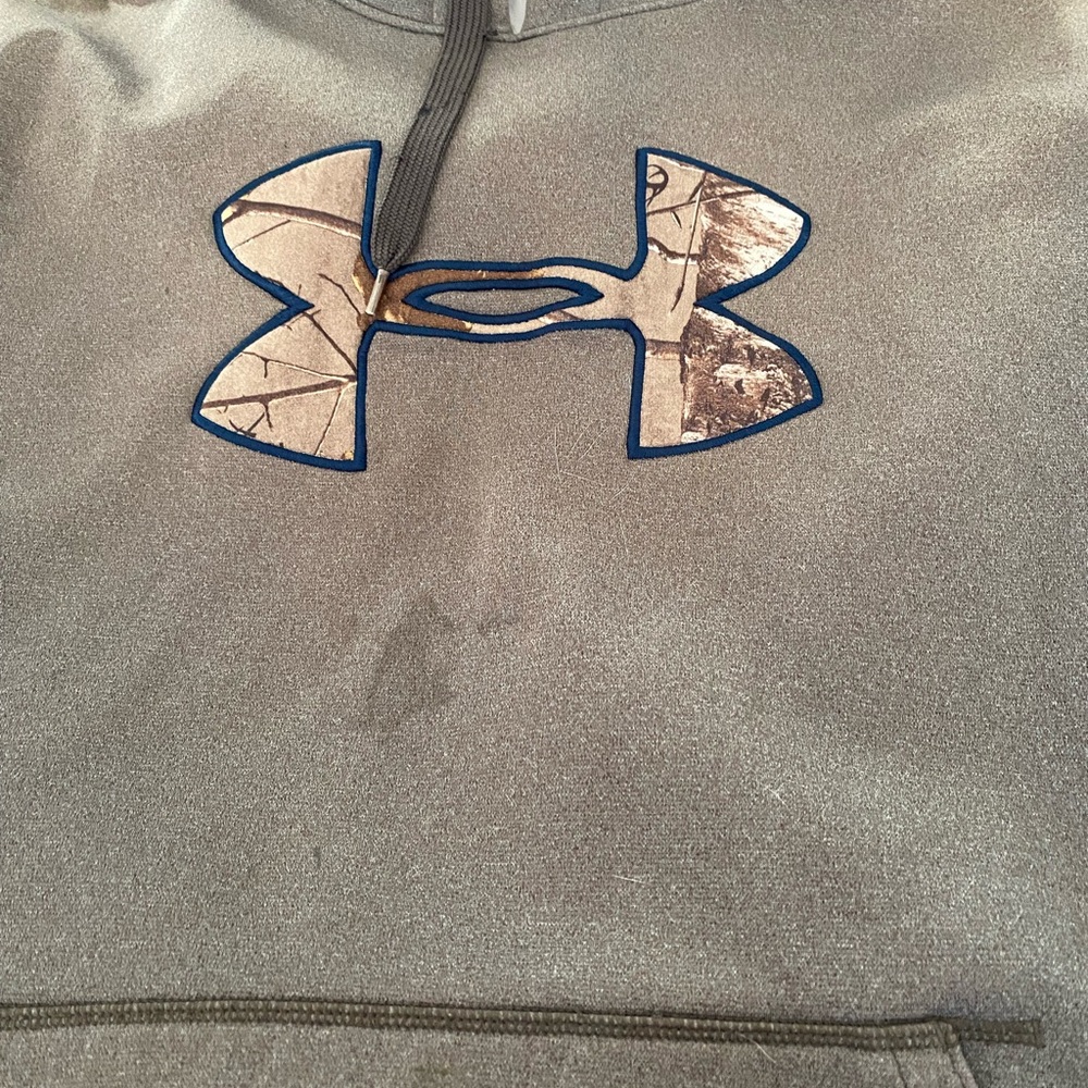 Under Armour Gray Hoodie with Camo Logo